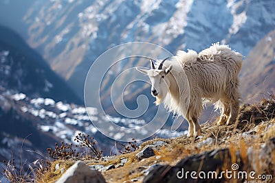 one cashmere goat Stock Photo