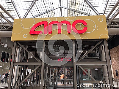 AMC. Cinemas at the Shopping mall Editorial Stock Photo
