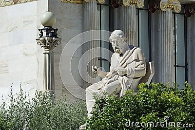 One classic statue of plato Editorial Stock Photo