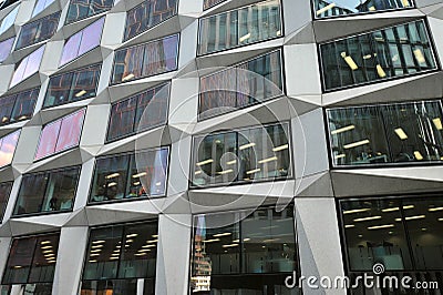 The One Coleman Street office building designed by renowned architects David Walker and Swanke Hayden Connell Stock Photo