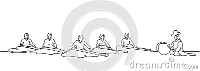 One continuous line drawing of People playing Gayageum or Kayagum of Traditional Korean asian musical instruments. Vector Vector Illustration