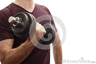 One dumbbell Stock Photo