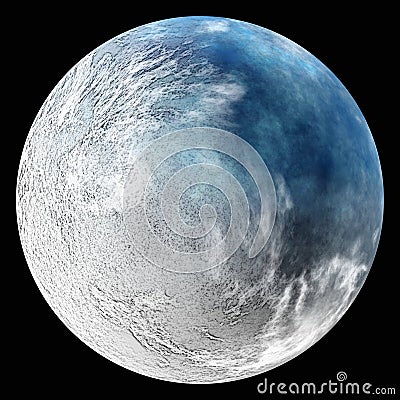 One earth planet after ecology catastrophe. nuclear winter Stock Photo