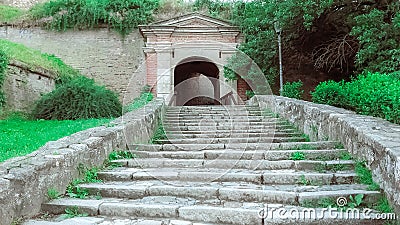 One of the entrances to the Novi Sad fortress passage Stock Photo