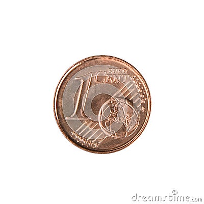 One Euro Cent Coin Stock Photo
