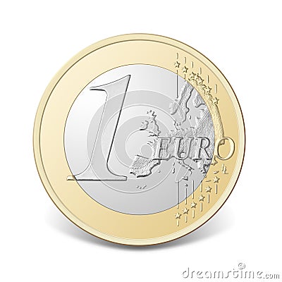 One euro coin. Stock Photo