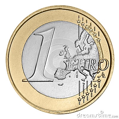 One euro coin Stock Photo