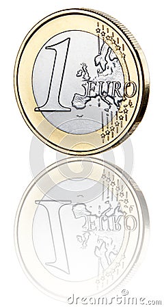 One Euro Coin Stock Photo