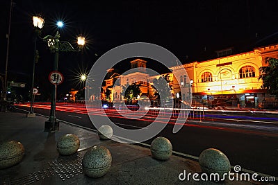 Malioboro Street Nol Kilometer Famous Tourist Spot Jogjakarta Editorial Stock Photo