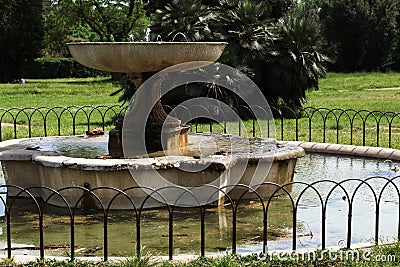 One of fontains in Villa Doria Pamphili Stock Photo