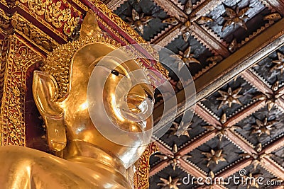 One of four direction gold buddha image Editorial Stock Photo