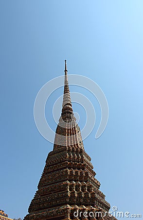 Phra Maha Chedi Si Ratchakan pagoda, Bangkok Thailand Stock Photo