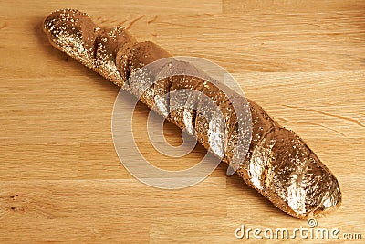One french golden baguette Stock Photo