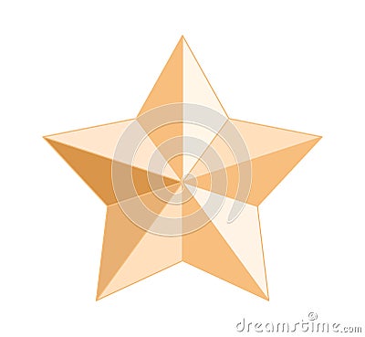 One gold award stars Vector Illustration