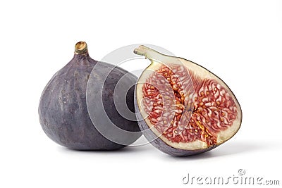 One and a half fresh fig Stock Photo