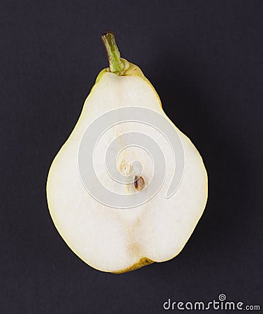 One half of pear Stock Photo