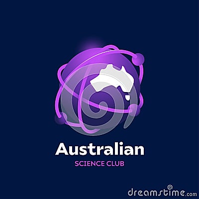 Australia Science Logo Design Vector Illustration