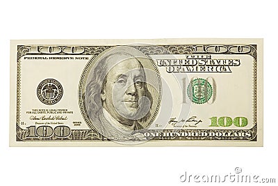 One hundred dollar Stock Photo