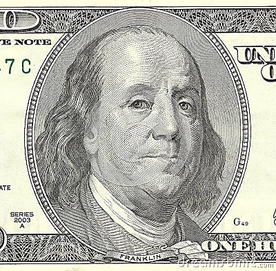 One hundred dollar banknote. Stock Photo