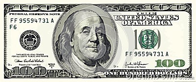 One Hundred Dollar Bill Illustration Vector Vector Illustration