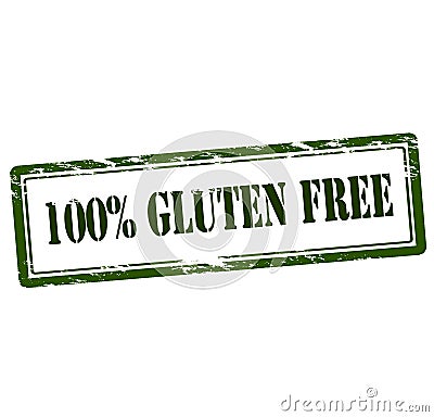 One hundred percent gluten free Cartoon Illustration