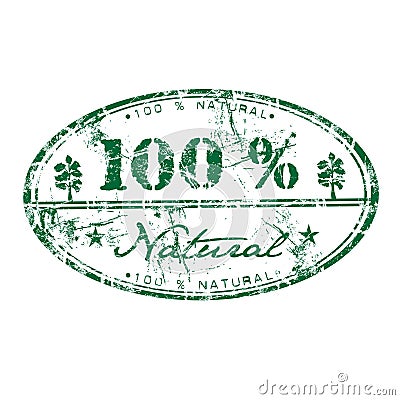 One hundred percent natural Vector Illustration