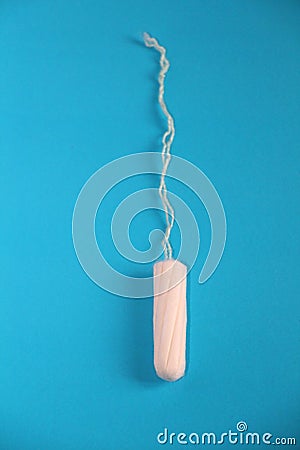 One hygienic tampon. Feminine hygiene, personal care Stock Photo