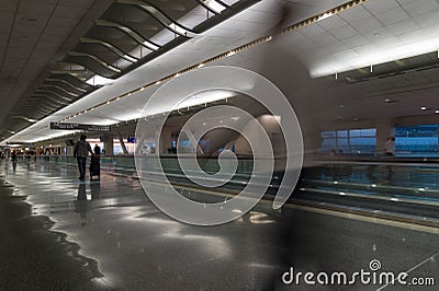 Interior of San Francisco Airport, California Editorial Stock Photo