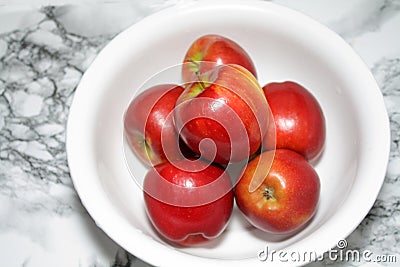 One kilo of red apples Stock Photo