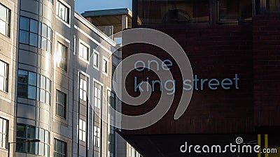 One King Street Plaque Editorial Stock Photo