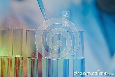 One of the laboratories where experiments are being conducted, A science experiment is being conducted in the laboratory, Stock Photo