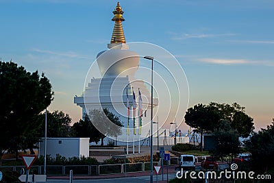 Buddist Stupa of Enlightment, Benalmadena Editorial Stock Photo