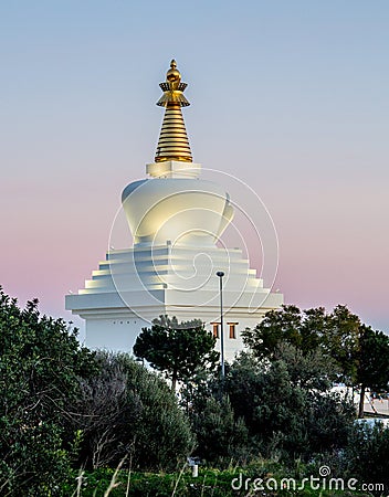 Buddist Stupa of Enlightment, Benalmadena Editorial Stock Photo