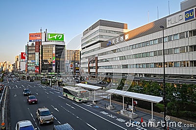 Osaka Tennoji Station, Japan Editorial Stock Photo