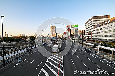 Osaka Tennoji Station, Japan Editorial Stock Photo