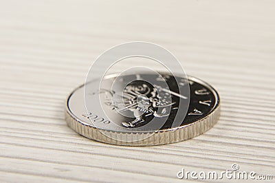 One Litas historical Lithuanian coin Stock Photo