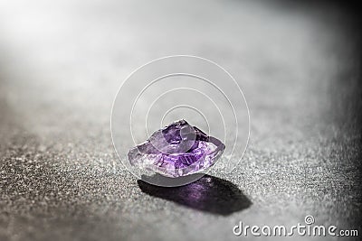 One Little Crystal of Amethyst Mineral Stone Stock Photo