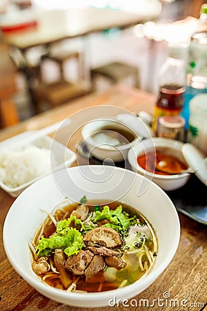 One of the local Thai dishes Thai Noodle Stock Photo