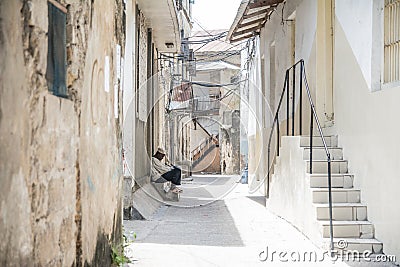 Local life in the walking street in Stone Town, Zanzibar. Tanzania Editorial Stock Photo