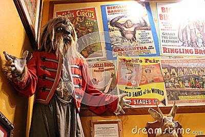 One of numerous displays inside popular attraction, Museum of the Weird, Austin, Texas, 2018 Editorial Stock Photo