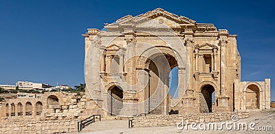 One of the many monumental remains in Jerash, Jordan Stock Photo