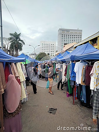 One of market at jodoh market ,Batam Indonesia Editorial Stock Photo