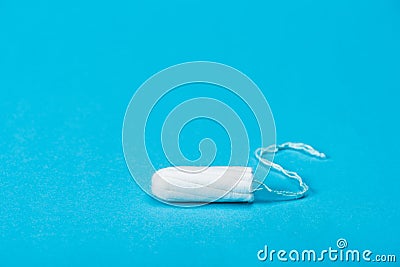 one menstrual tampon isolated Stock Photo