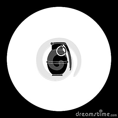 One military grenade simple black icon eps10 Vector Illustration