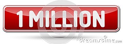 ONE MILLION - Abstract beautiful button with text. Vector Illustration