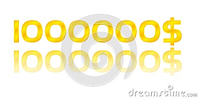 One million dollars Vector Illustration