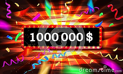 1.000.000 One million dollars Stock Photo