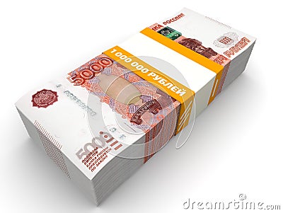 One million Russian rubles Stock Photo