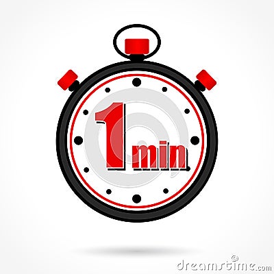 One minute stopwatch Vector Illustration