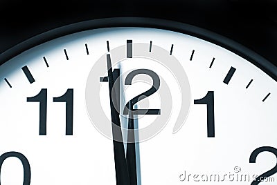 One Minute to 12 oclock Stock Photo